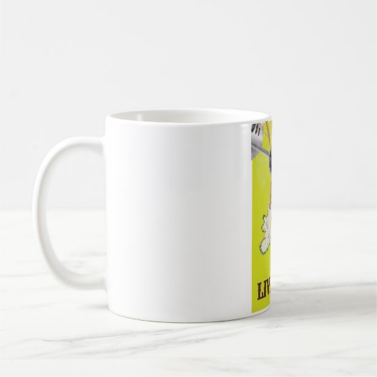 ヴィンテージリバプール旅行ポスター コーヒーマグカップ (左)