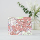 ヴィンテージリバーサイドカリフォルニアの地図(1967) ポストカード (スタンド正面)