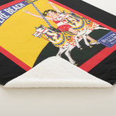 ヴィンテージリバービーチ回転木馬ポスターノスタルジック シェルパブランケット (3/4)