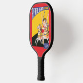 ヴィンテージリバービーチ回転木馬ポスターノスタルジック ピックルボールラケット (左)