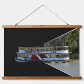 ヴィンテージリバーボートウォールぶら下がったズ 吊り下げ型タペストリー (正面)