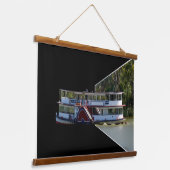 ヴィンテージリバーボートウォールぶら下がったズ 吊り下げ型タペストリー (傾斜あり)