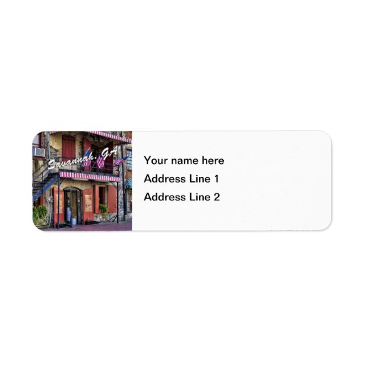 ヴィンテージリバー通りサバンナグルジア旅行写真 ラベル (正面)