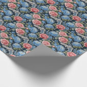 ヴィンテージリボルバーフローラとレースと花 ラッピングペーパー (角)