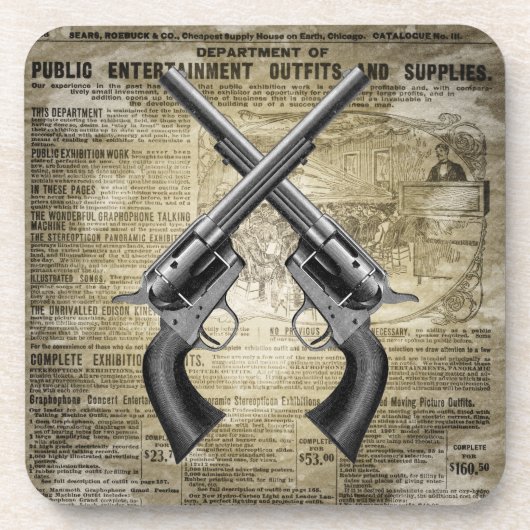 ヴィンテージリボルバー コースター (正面)