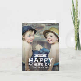 ヴィンテージリボンの父の日の写真カード カード