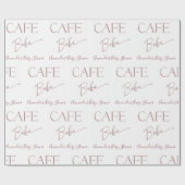 ヴィンテージリボンカフェベベコーヒーベイビーシャワー ラッピングペーパー (フラット)