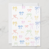 ヴィンテージリボン水彩赤ちゃんシャワー 招待状 (裏面)