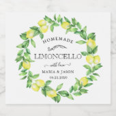 ヴィンテージリモンチェロレモンリース リキュールボトルラベル (シングルラベル)