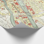 ヴィンテージリヨンの地図（1900年） ラッピングペーパー (コーナー)