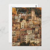 ヴィンテージリヨンフランス ポストカード (正面/裏面)