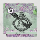 ヴィンテージリラックスロケットスクエア結婚式招待状 招待状 (正面/裏面)