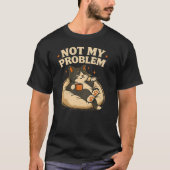 ヴィンテージリラックス コーヒー 猫 デザイン Tシャツ (正面)