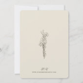 ヴィンテージリリーと愛のカップル結婚ズ 招待状 (裏面)