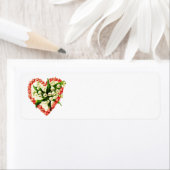 ヴィンテージリリーオブザバレーハート住所 シール (インサイチュ)