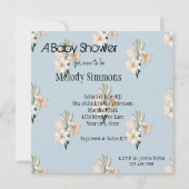 ヴィンテージリリーベビーシャワー招待状 招待状 (裏面)