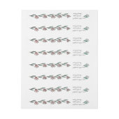 ヴィンテージリリー住所 シール ラップアラウンド宛名ラベル (シート)