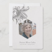 ヴィンテージリリー悔やみや弔慰メモリアル写真 サンキューカード (正面)