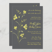 ヴィンテージリリー結婚式招待状 招待状 (正面/裏面)