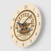 ヴィンテージリレットD'Oie広告 ラージ壁時計 (傾斜)