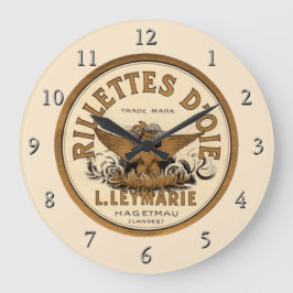 ヴィンテージリレットD'Oie広告 ラージ壁時計