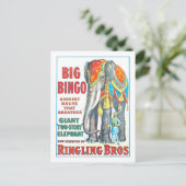 ヴィンテージリンギングブロスサーカスアド – ジャイアントエレファント ポストカード (スタンド正面)