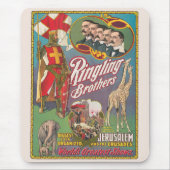 ヴィンテージリング兄弟サーカスのポスター マウスパッド (正面)