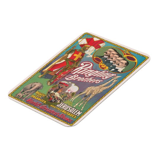 ヴィンテージリング兄弟サーカスのポスター マグネット (左側)