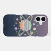 ヴィンテージリング惑星 iPhone 16ケース (裏面横)