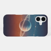 ヴィンテージリング惑星 iPhone 16ケース (裏面横)