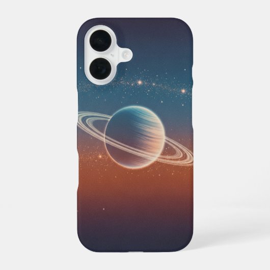 ヴィンテージリング惑星 iPhone 16ケース (裏面)