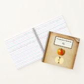 ヴィンテージリンゴとハーフパーソナライズされたコン ノートブック (内部)