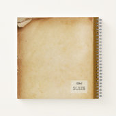 ヴィンテージリンゴとハーフパーソナライズされたコン ノートブック (裏面)
