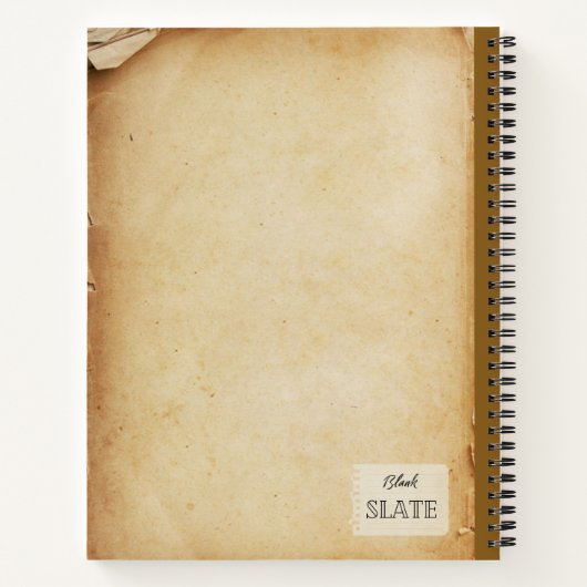 ヴィンテージリンゴとハーフパーソナライズされたコン ノートブック (裏面)