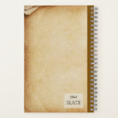 ヴィンテージリンゴとハーフパーソナライズされたコン ノートブック (裏面)