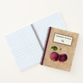 ヴィンテージリンゴの小枝の組パーソナライズされた成 ノートブック (内部)