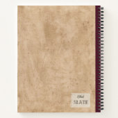 ヴィンテージリンゴの小枝の組パーソナライズされた成 ノートブック (裏面)