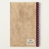 ヴィンテージリンゴの小枝の組パーソナライズされた成 ノートブック (裏面)