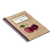 ヴィンテージリンゴの小枝の組パーソナライズされた成 ノートブック (右側)