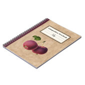 ヴィンテージリンゴの小枝の組パーソナライズされた成 ノートブック (左側)