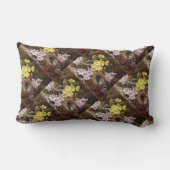 ヴィンテージリンゴの花の花と鳥の巣 ランバークッション (裏面)