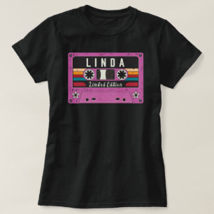 ヴィンテージリンダ名ピンクカセットテープTシャツ Tシャツ