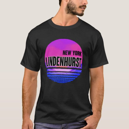 ヴィンテージリンデンハーストVAPORWAVEニューヨーク Tシャツ (正面)