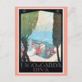 ヴィンテージリヴァレイクガルダイタリアントラベルアド ポストカード (正面)