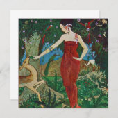 ヴィンテージリークラマーイラストレーションサンキューカード サンキューカード (正面/裏面)