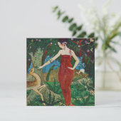 ヴィンテージリークラマーイラストレーションサンキューカード サンキューカード (スタンド正面)