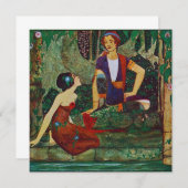 ヴィンテージリークラマーイラストレーションサンキューカード サンキューカード (正面/裏面)