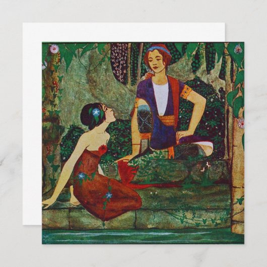 ヴィンテージリークラマーイラストレーションサンキューカード サンキューカード (正面/裏面)