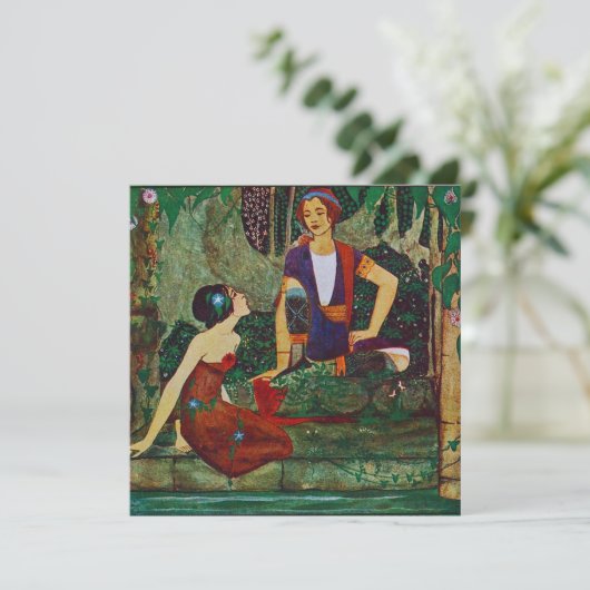 ヴィンテージリークラマーイラストレーションサンキューカード サンキューカード (スタンド正面)