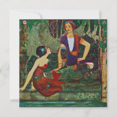 ヴィンテージリークラマーイラストレーションサンキューカード サンキューカード (正面)